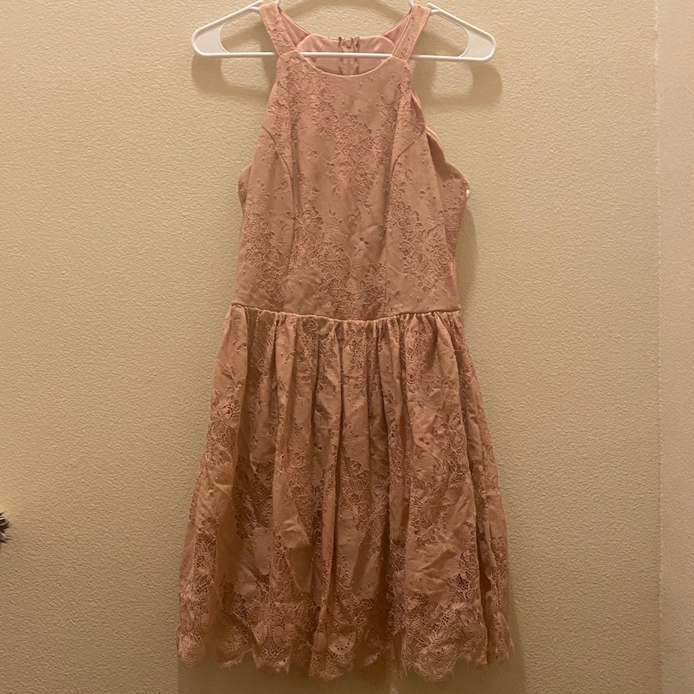 Altar’d State Pink Lace Halter Dress size medium